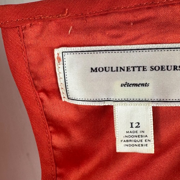 Anthropologie Moulinette Soeurs Horkelia Dress Sz 12 Lace Orange Violet Harmon - Picture 3 of 5